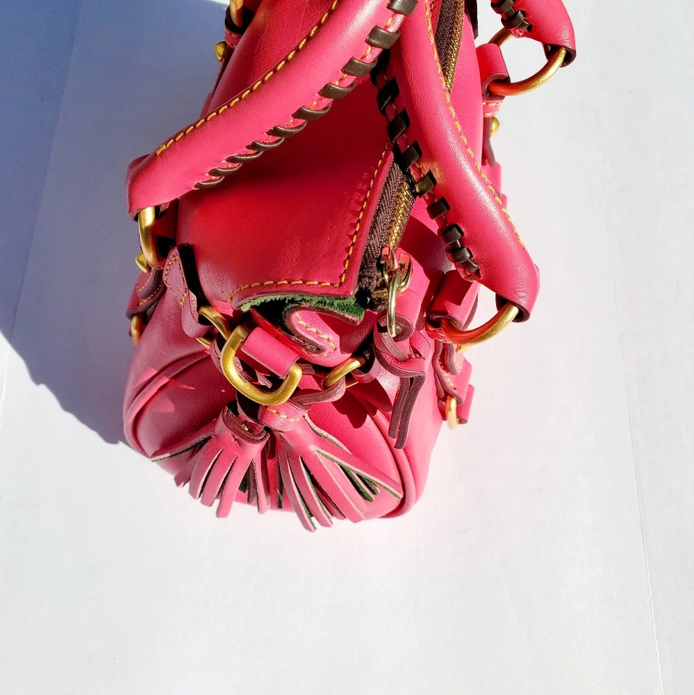 Dooney & Bourke Florentine Nano Satchel Fuchsia EUC - Picture 7 of 12